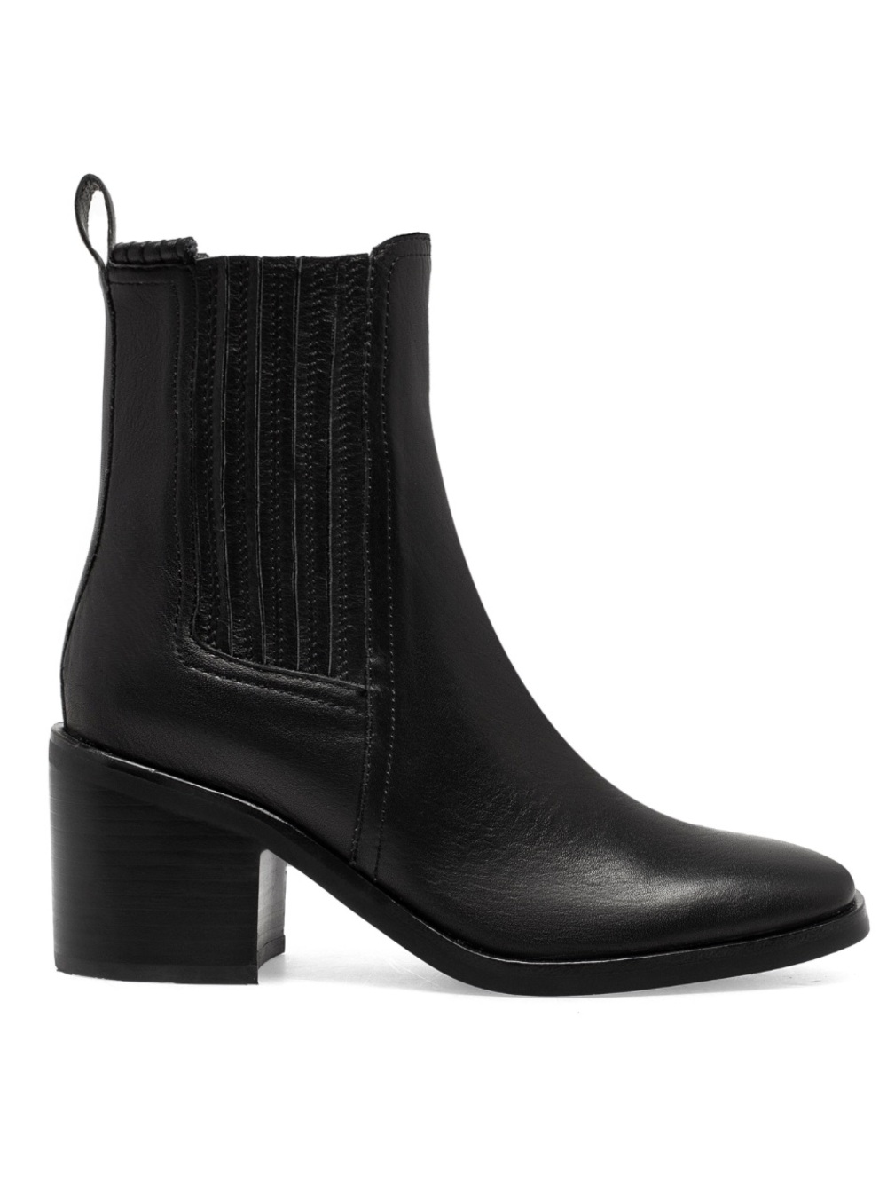 Silent D Anthropologie Women's Black Leather Naydo Boots Pull-On EU 40 US 9